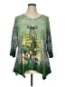 One World Green 3/4 Sleeve Blouse Size 1X - photo 1