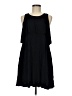 Socialite Solid Black Casual Dress Size M - photo 1