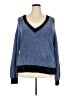 Halogen 100% Nylon Color Block Blue Pullover Sweater Size XXL - photo 1