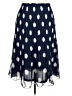 WD.NY 100% Polyester Polka Dots Blue Casual Skirt Size XL - photo 1