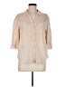 Wit & Wisdom 100% Lyocell Tan 3/4 Sleeve Button-Down Shirt Size M - photo 1