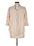 Wit & Wisdom 100% Lyocell Tan 3/4 Sleeve Button-Down Shirt Size M - photo 2