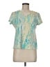 Ruby Rd. Teal Short Sleeve Blouse Size M - photo 1
