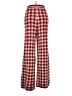 Happily Grey 100% Polyester Plaid Red Casual Pants Size M - photo 2