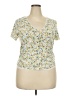 Torrid Yellow Short Sleeve Blouse Size 2X Plus (2) - photo 1