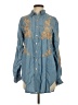 Zara Blue Long Sleeve Blouse Size XS - photo 1