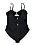 Assorted Brands Solid Black One Piece Swimsuit Size L - photo 1