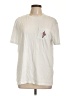Express 100% Cotton Ivory Short Sleeve T-Shirt Size L - photo 1