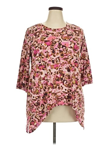 LOGO by Lori Goldstein 3/4 Sleeve Blouse (view 1)