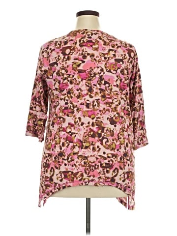 LOGO by Lori Goldstein 3/4 Sleeve Blouse (view 2)