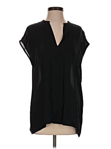 Vince. Short Sleeve Silk Top (view 1)
