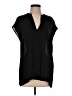 Vince. 100% Silk Black Short Sleeve Silk Top Size M - photo 1