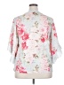 Unbranded Floral Pink 3/4 Sleeve Blouse Size XXL - photo 2