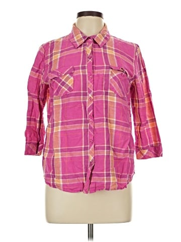 SONOMA life + style 3/4 Sleeve Button-Down Shirt (view 1)