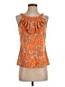 Banana Republic Factory Store Animal Print Orange Sleeveless Blouse Size S - photo 1