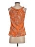 Banana Republic Factory Store Animal Print Orange Sleeveless Blouse Size S - photo 2