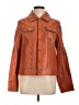 Samantha Sipos 100% Leather Orange Leather Jacket Size L - photo 1