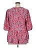 Catherines 100% Rayon Floral Pink 3/4 Sleeve Blouse Size 14 (petite) - photo 2
