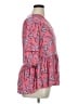 Catherines 100% Rayon Floral Pink 3/4 Sleeve Blouse Size 14 (petite) - photo 4