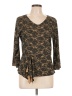 Jasmine 100% Polyester Brown 3/4 Sleeve Top Size LgEstimated - photo 1
