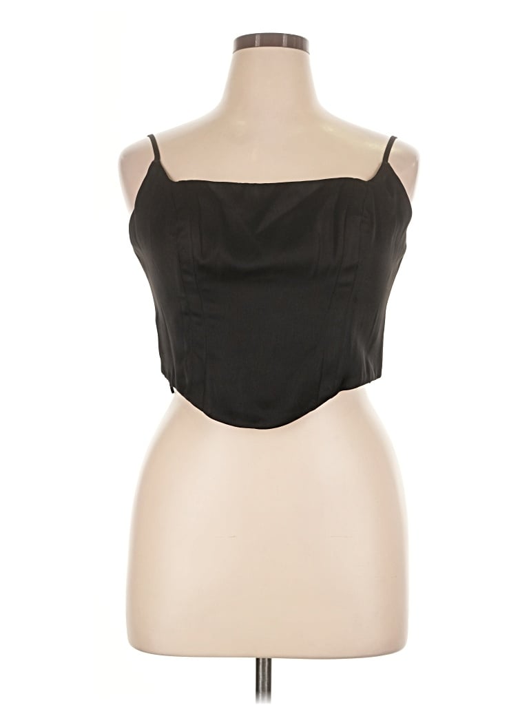 Pre-owned Astr Sleeveless Top Black Strapless Neckline Tops