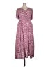 BLOOMCHIC 100% Rayon Floral Pink Burgundy Casual Dress Size 20 - photo 1