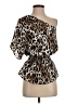 Lovely Day 100% Polyester Brown Short Sleeve Blouse Size S - photo 1