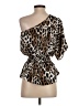 Lovely Day 100% Polyester Brown Short Sleeve Blouse Size S - photo 2