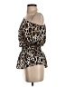 Lovely Day 100% Polyester Brown Short Sleeve Blouse Size S - photo 5