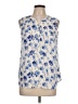 Talbots 100% Polyester Blue Sleeveless Blouse Size Lg Petite - photo 1