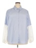 Chico's Color Block Blue 3/4 Sleeve Blouse Size XXL (4) - photo 1