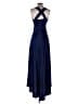 Calvin Klein 100% Polyester Blue Cocktail Dress Size 6 - photo 2