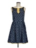 Dear Creatures 100% Polyester Polka Dots Blue Casual Dress Size M - photo 1