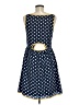 Dear Creatures 100% Polyester Polka Dots Blue Casual Dress Size M - photo 2
