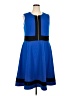 Calvin Klein Color Block Blue Casual Dress Size 18 - photo 1