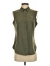 Eddie Bauer Green Sleeveless Button-Down Shirt Size 2 - photo 1