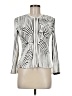 Alexandra Rosati 100% Cotton Graphic White Blazer Size 8 Petite - photo 1