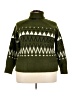 wonderly Chevron-herringbone Green Turtleneck Sweater Size XXL - photo 1