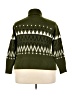 wonderly Chevron-herringbone Green Turtleneck Sweater Size XXL - photo 2