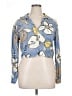 Zara Floral Blue Long Sleeve Blouse Size XL - photo 1