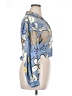 Zara Floral Blue Long Sleeve Blouse Size XL - photo 4