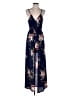 Unbranded 100% Polyester Floral Blue Casual Dress Size M - photo 1