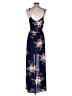 Unbranded 100% Polyester Floral Blue Casual Dress Size M - photo 2
