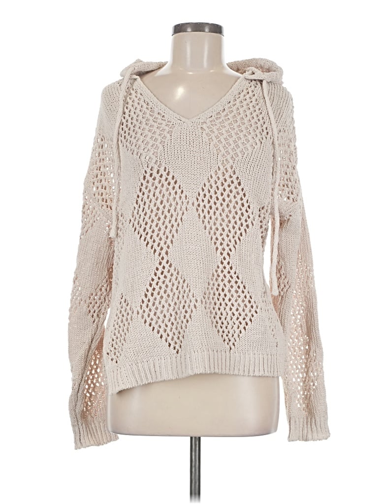 Pre-owned Nicole Miller Pullover Sweater In Tan
