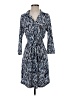 Veronica M. Print Blue Casual Dress Size S - photo 1