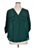 Torrid 100% Polyester Teal 3/4 Sleeve Blouse Size 1X Plus (1) - photo 1