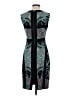 BCBGMAXAZRIA 100% Polyester Graphic Teal Cocktail Dress Size 4 - photo 2