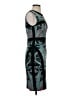 BCBGMAXAZRIA 100% Polyester Graphic Teal Cocktail Dress Size 4 - photo 4