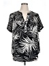 Torrid Tropical Black Short Sleeve Blouse Size 1X Plus (1) - photo 1