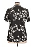 Unbranded Floral Black Short Sleeve Blouse Size XL - photo 2